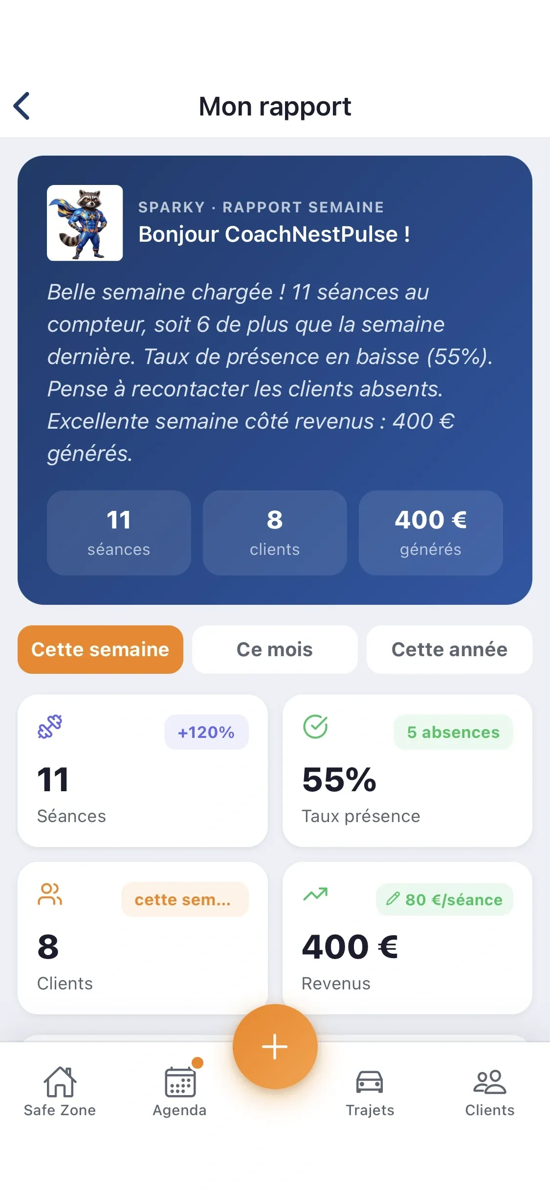 Statistiques d’activité dans NestPulse